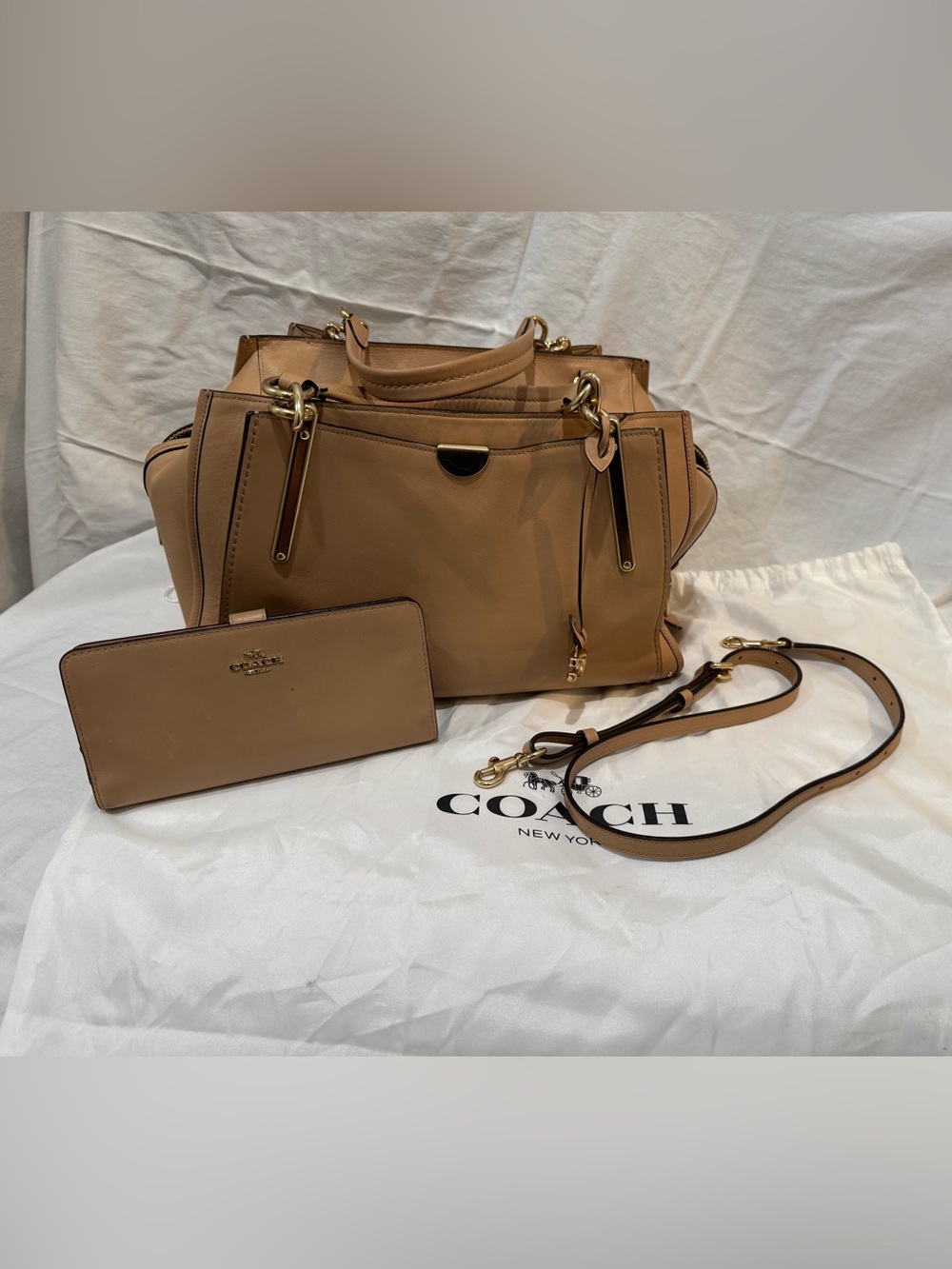 Coach 30947 Dreamer Beechwood Leather Satchel and Leather Wallet